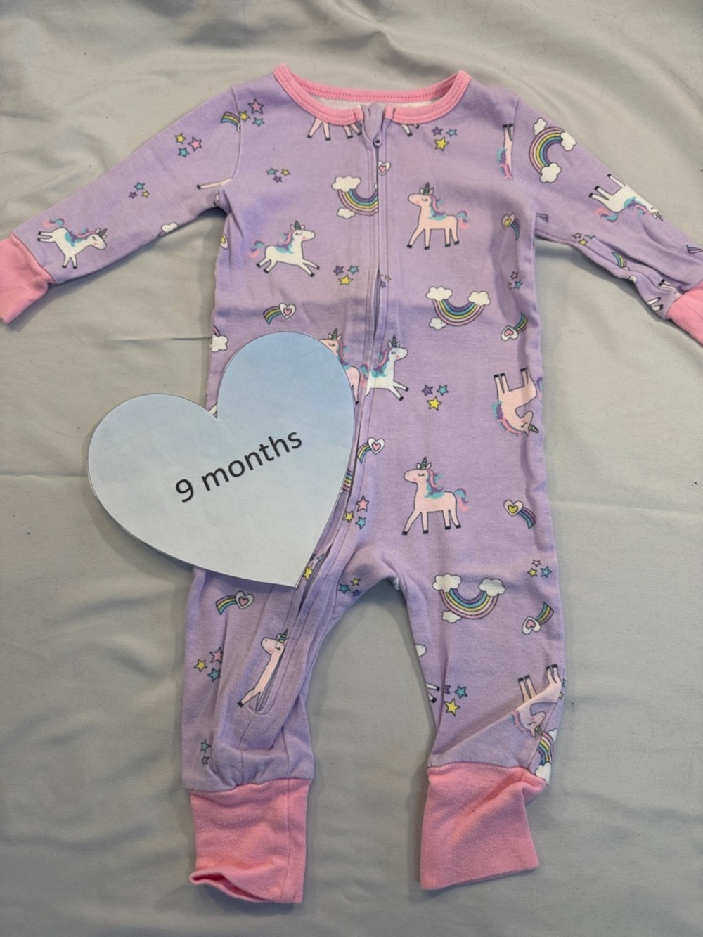 Kids Headquarters - long sleeve fitted pajamas. Size 9 months